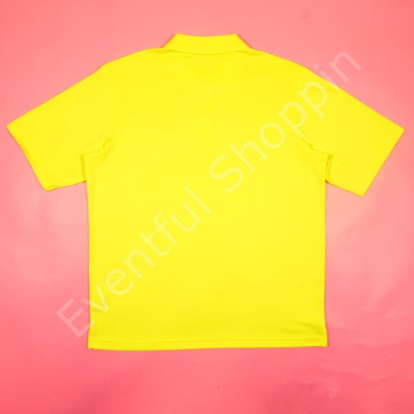 Antigua Polo Shirt Mens Large Yellow Harbor Club Golf Short Sleeve Performance - Picture 3 of 6